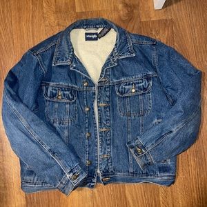 Vintage Wrangler blue jean jacket